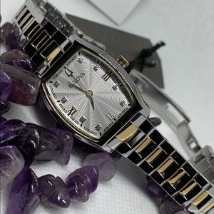 Bulova Diamond Accented Two Tone Ladies Watch